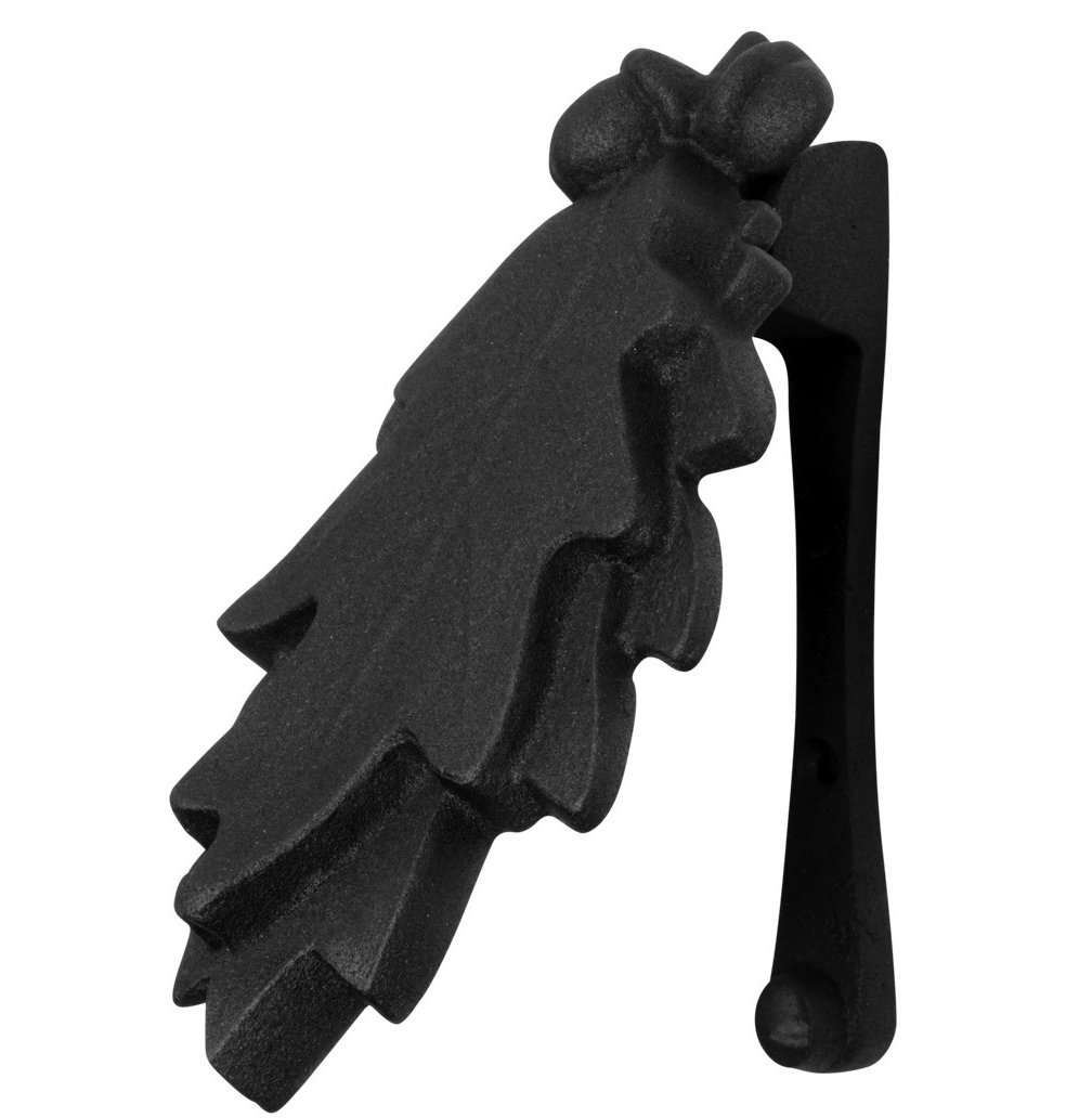 The Renovators Supply Inc. Black Cast Iron Oak Leaf Door Knocker 6 x 3